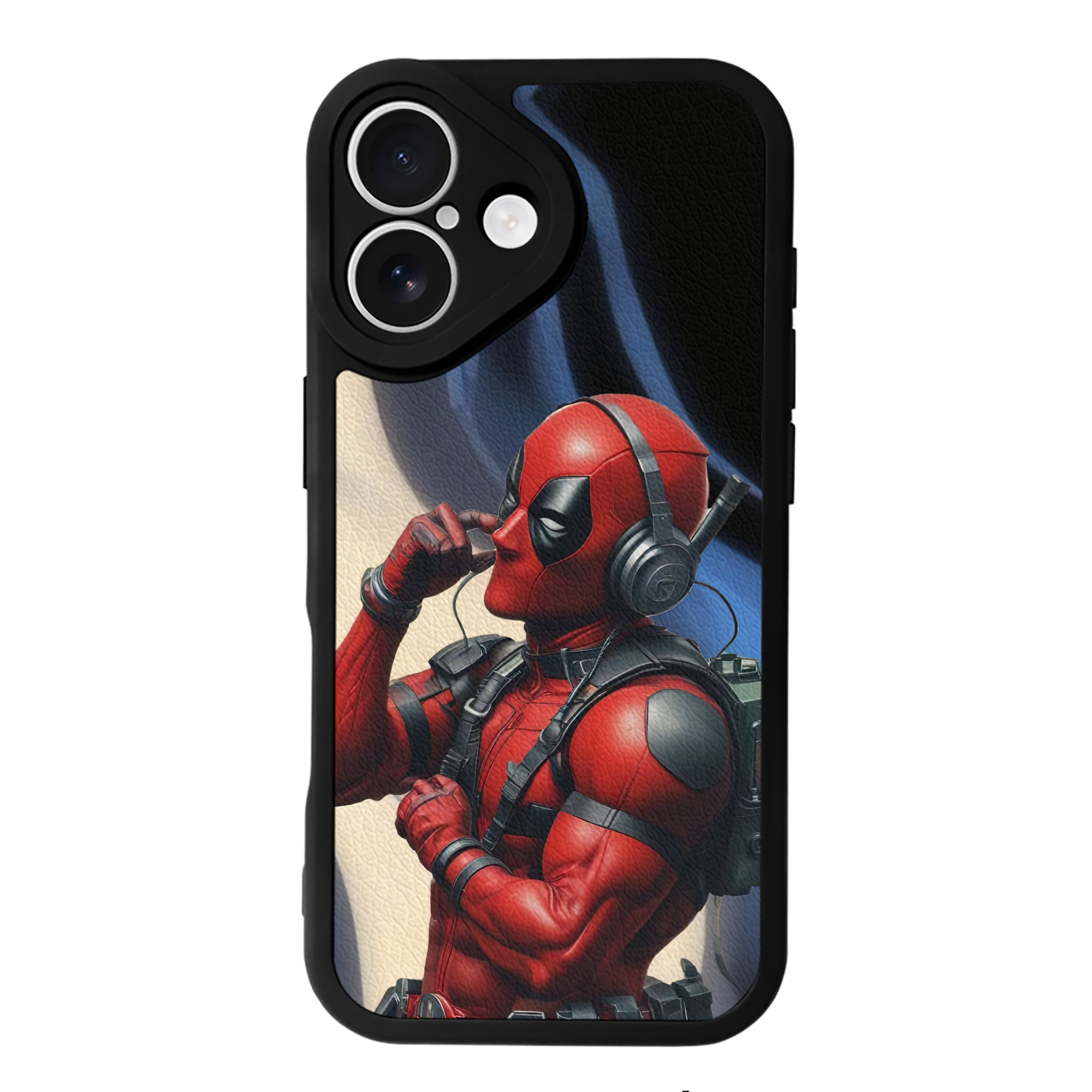 （画像用） Deadpool デッドプール 【iPhone 16シリーズ対応】シリコンスマホケース（レザー調） 材質：シリコン